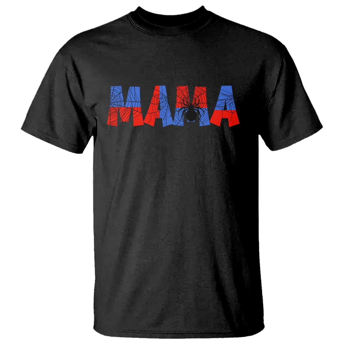 Spooky Mama Spider Web T Shirt Cute Halloween Mom Gift TS12 Black Print Your Wear