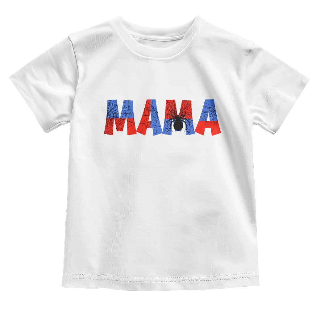Spooky Mama Spider Web Toddler T Shirt Cute Halloween Mom Gift