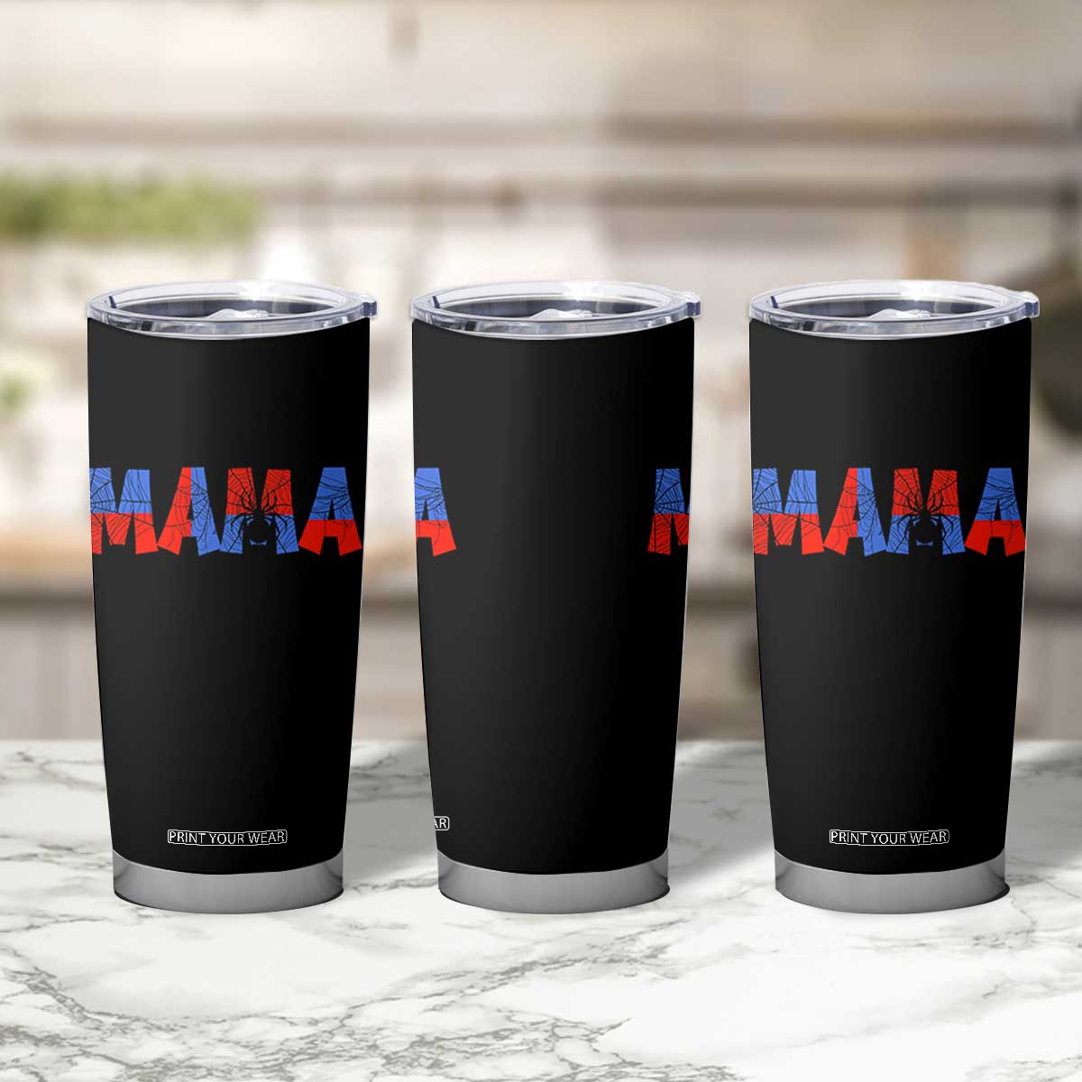 Spooky Mama Spider Web Tumbler Cup Cute Halloween Mom Gift TS12 Print Your Wear