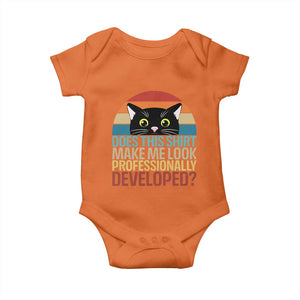 Vintage Black Cat Baby Onesie Does This Shirt Make Me Look Professionally Developed