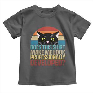 Vintage Black Cat Toddler T Shirt Does This Shirt Make Me Look Professionally Developed