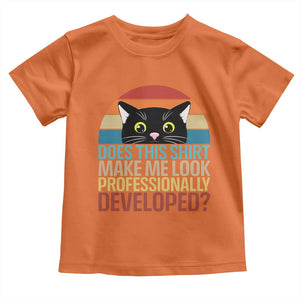 Vintage Black Cat Toddler T Shirt Does This Shirt Make Me Look Professionally Developed