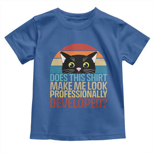 Vintage Black Cat Toddler T Shirt Does This Shirt Make Me Look Professionally Developed