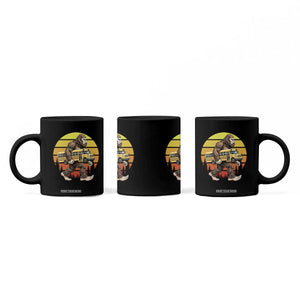 Funny Bigfoot School Bus Lover Coffee Mug Sasquatch Back To School Vintage Gift TS12 Print Your Wear