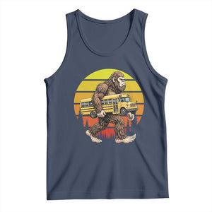 Funny Bigfoot School Bus Lover Tank Top Sasquatch Back To School Vintage Gift