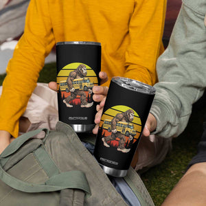 Funny Bigfoot School Bus Lover Tumbler Cup Sasquatch Back To School Vintage Gift TS12 Print Your Wear