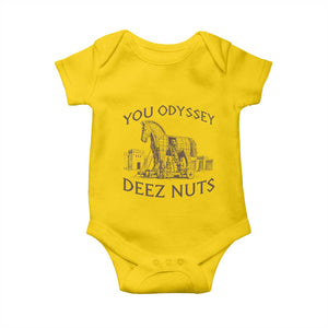 Funny You Odyssey Deez Nuts Trojan Horse Baby Onesie Ancient Greek History Meme Humor Gift