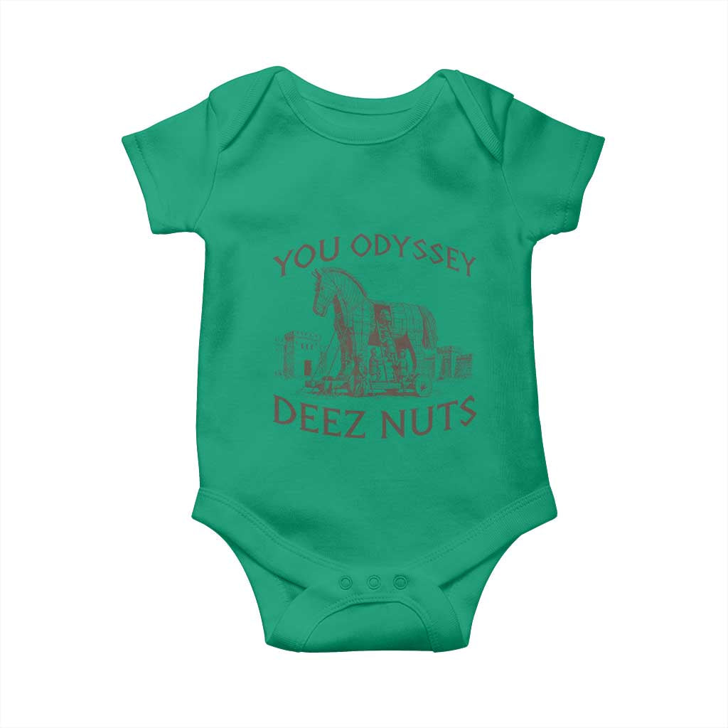 Funny You Odyssey Deez Nuts Trojan Horse Baby Onesie Ancient Greek History Meme Humor Gift