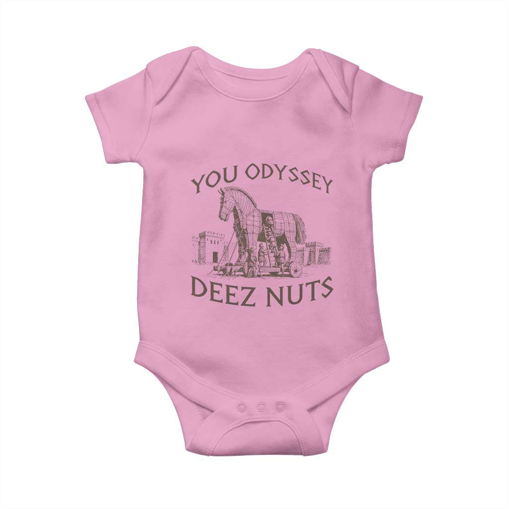 Funny You Odyssey Deez Nuts Trojan Horse Baby Onesie Ancient Greek History Meme Humor Gift