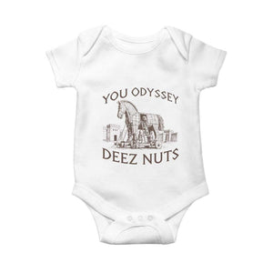 Funny You Odyssey Deez Nuts Trojan Horse Baby Onesie Ancient Greek History Meme Humor Gift