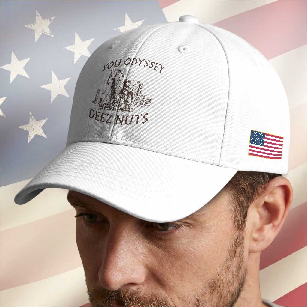 Funny You Odyssey Deez Nuts Trojan Horse Baseball Cap Ancient Greek History Meme Humor Gift