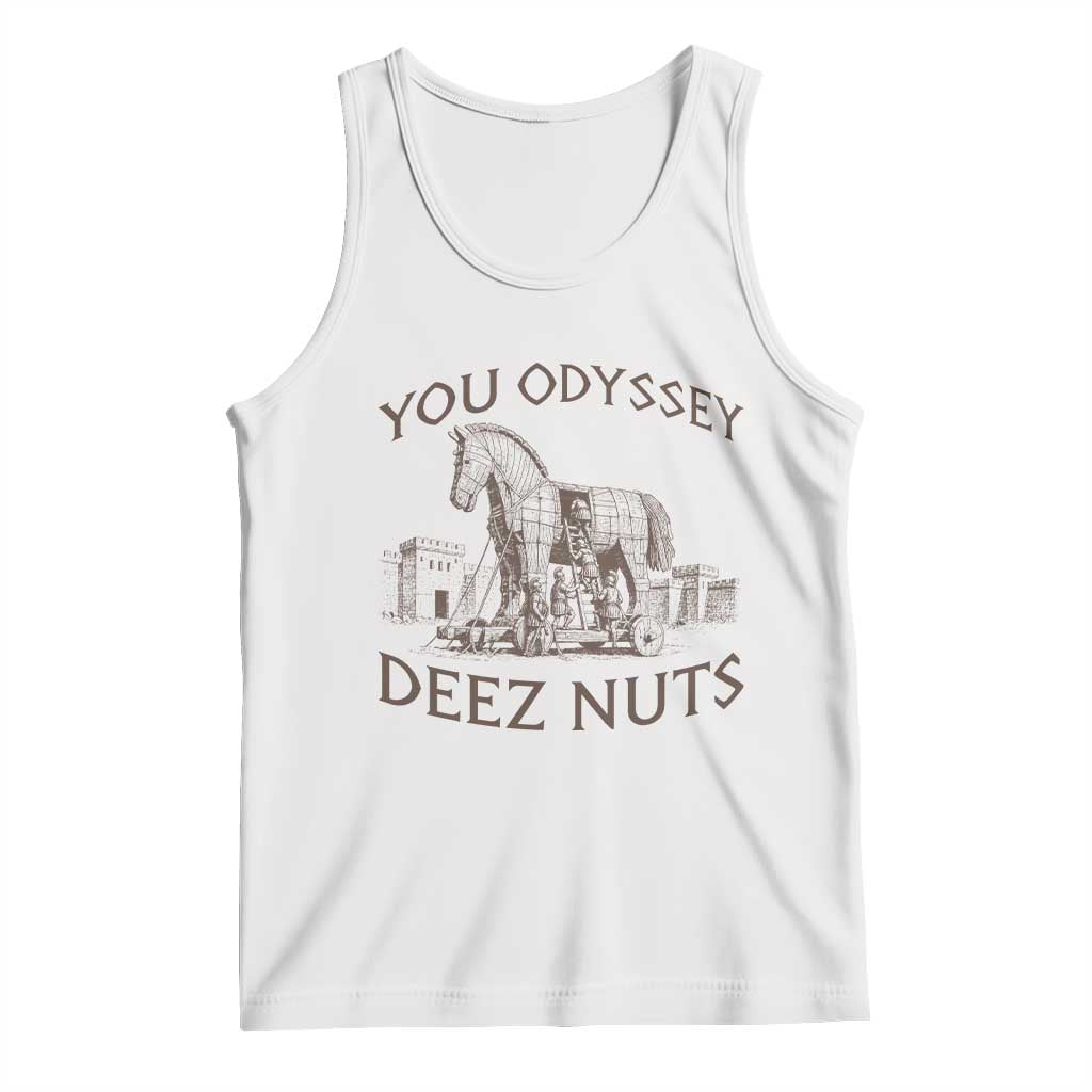 Funny You Odyssey Deez Nuts Trojan Horse Tank Top Ancient Greek History Meme Humor Gift