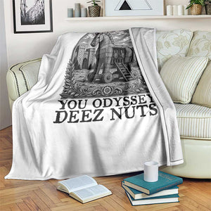 Funny You Odyssey Deez Nuts Trojan Horse Throw Blanket Ancient Greek History Gift