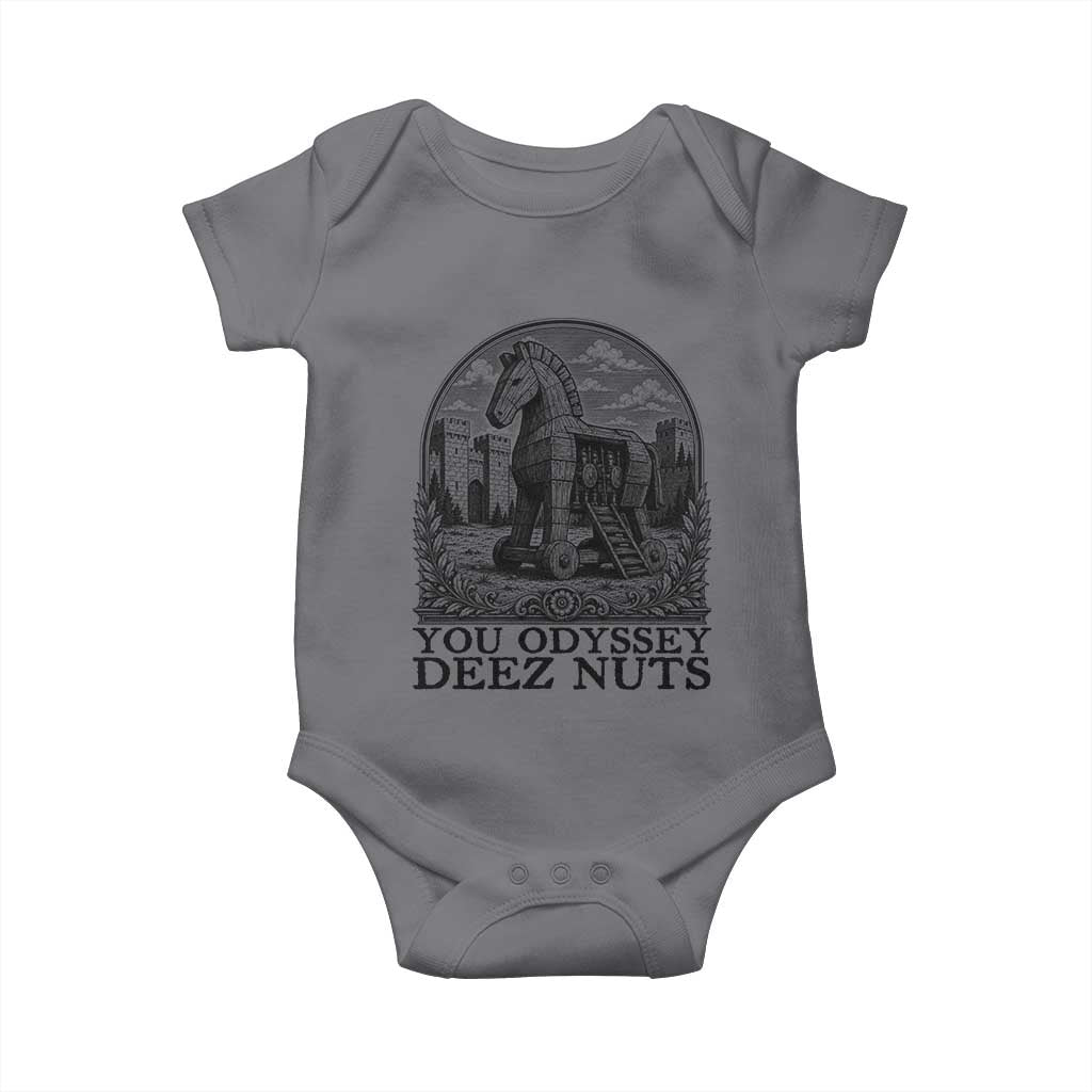 Funny You Odyssey Deez Nuts Trojan Horse Baby Onesie Ancient Greek History Gift