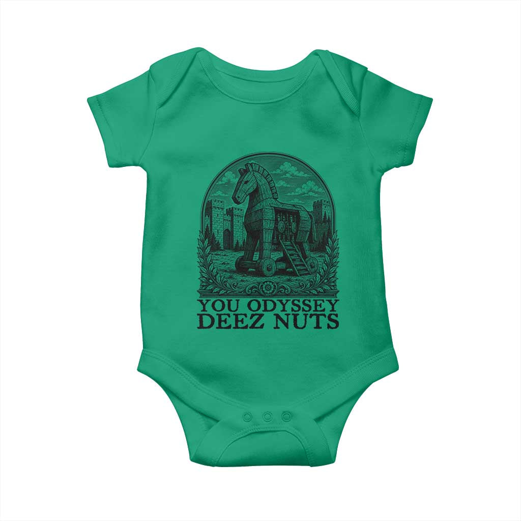 Funny You Odyssey Deez Nuts Trojan Horse Baby Onesie Ancient Greek History Gift