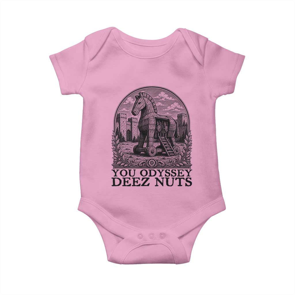 Funny You Odyssey Deez Nuts Trojan Horse Baby Onesie Ancient Greek History Gift