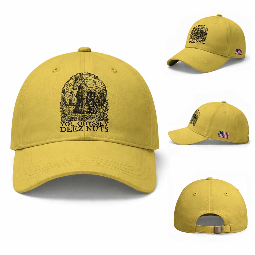 Funny You Odyssey Deez Nuts Trojan Horse Baseball Cap Ancient Greek History Gift