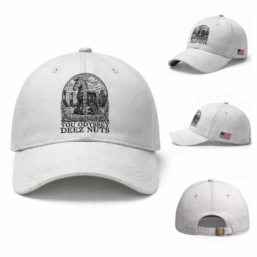 Funny You Odyssey Deez Nuts Trojan Horse Baseball Cap Ancient Greek History Gift