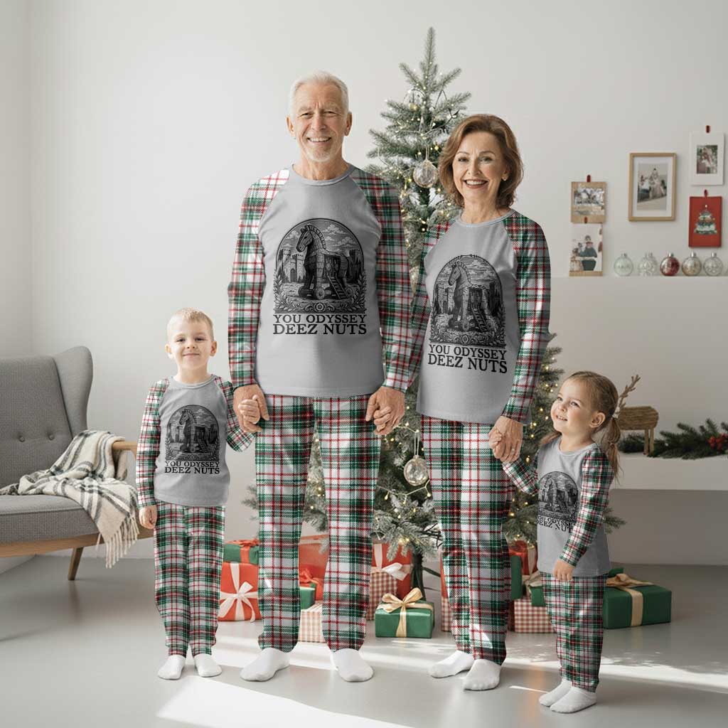 Funny You Odyssey Deez Nuts Trojan Horse Plaid Pajama Set Ancient Greek History Gift