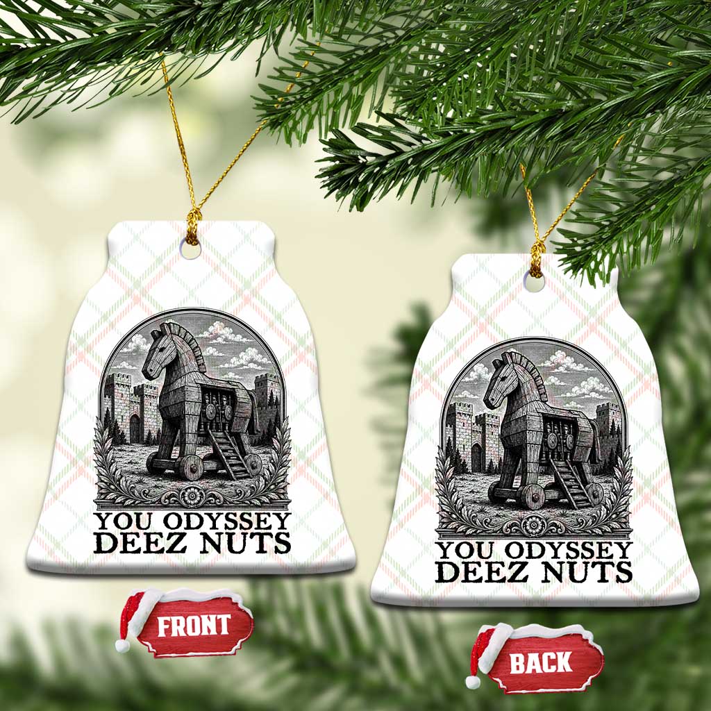 Funny You Odyssey Deez Nuts Trojan Horse Ceramic Ornament Ancient Greek History Gift