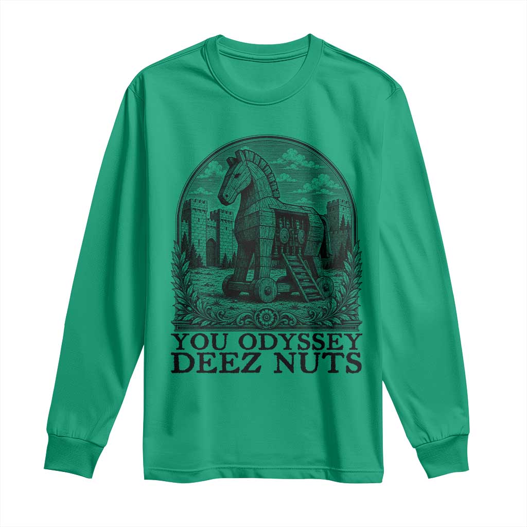 Funny You Odyssey Deez Nuts Trojan Horse Long Sleeve Shirt Ancient Greek History Gift