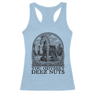 Funny You Odyssey Deez Nuts Trojan Horse Racerback Tank Top Ancient Greek History Gift