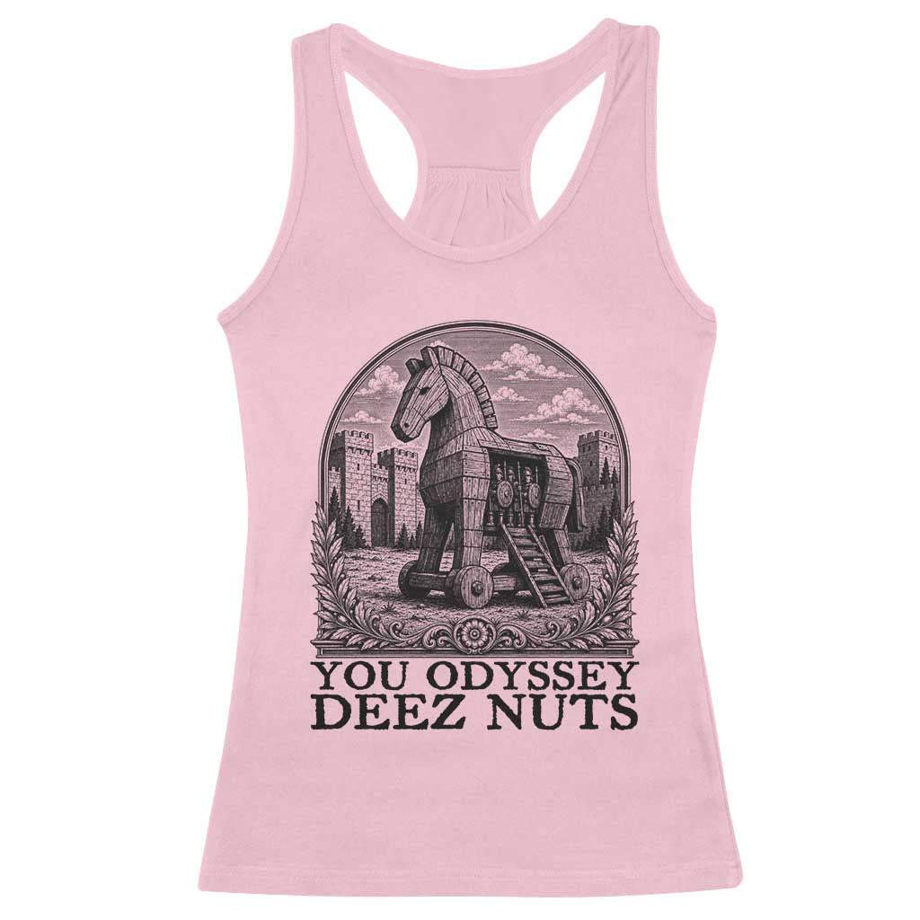 Funny You Odyssey Deez Nuts Trojan Horse Racerback Tank Top Ancient Greek History Gift