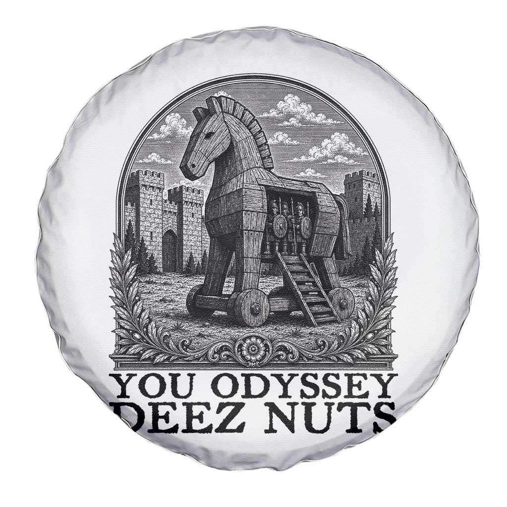 Funny You Odyssey Deez Nuts Trojan Horse Spare Tire Cover Ancient Greek History Gift TS12 Print Your Wear