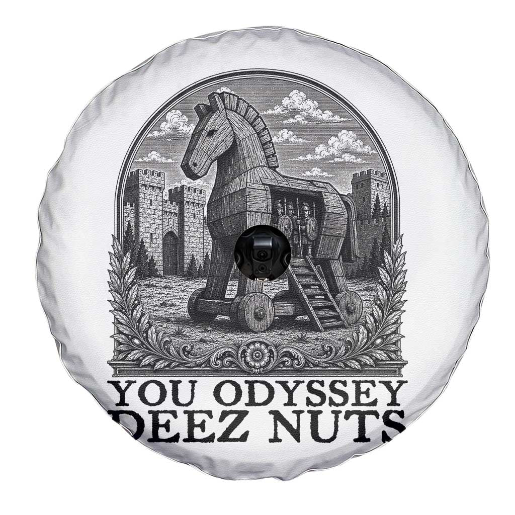 Funny You Odyssey Deez Nuts Trojan Horse Spare Tire Cover Ancient Greek History Gift TS12 Print Your Wear