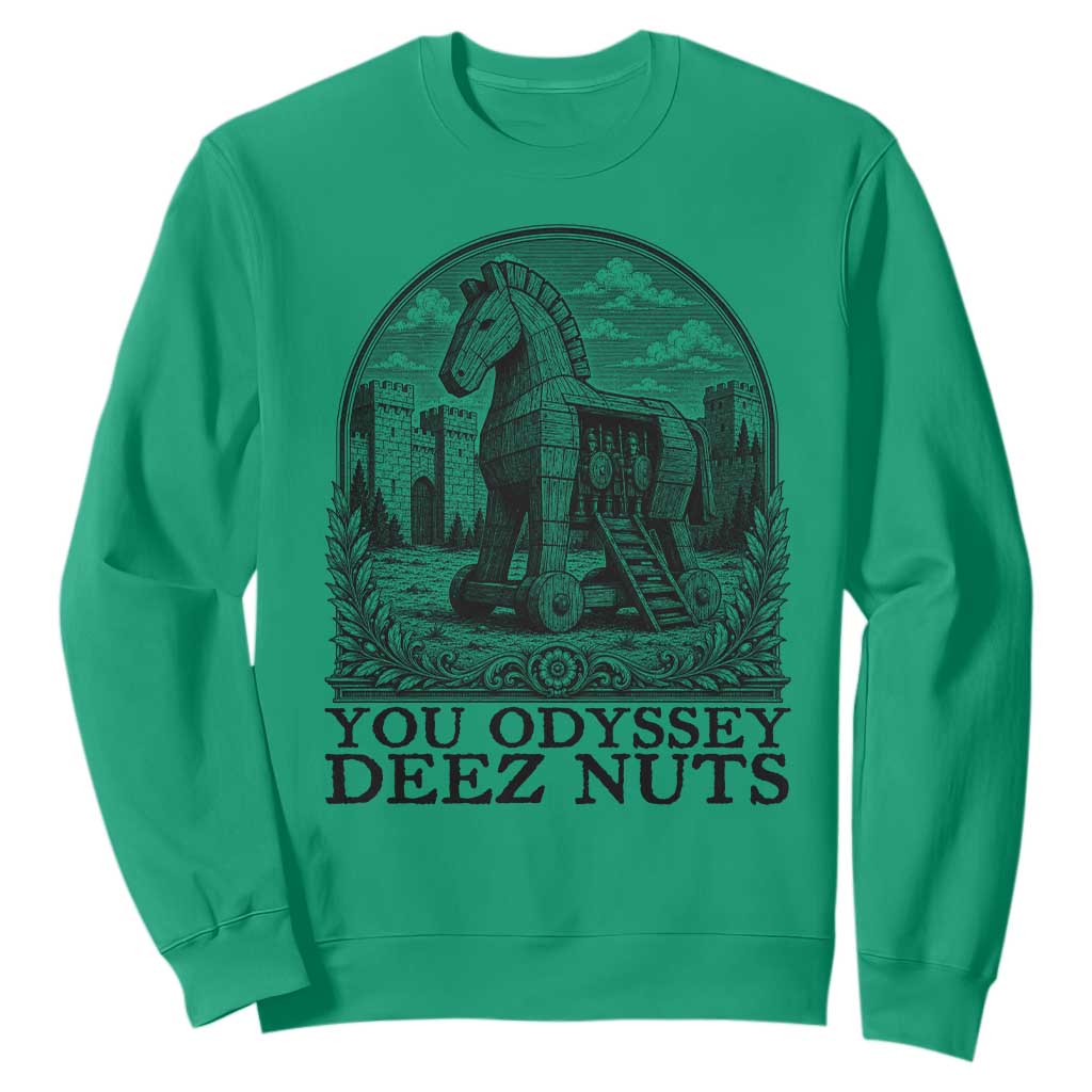Funny You Odyssey Deez Nuts Trojan Horse Sweatshirt Ancient Greek History Gift