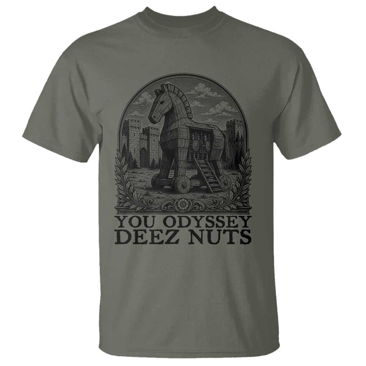 Funny You Odyssey Deez Nuts Trojan Horse T Shirt Ancient Greek History Gift
