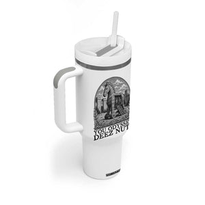 Funny You Odyssey Deez Nuts Trojan Horse Tumbler With Handle Ancient Greek History Gift TS12 Print Your Wear
