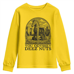 Funny You Odyssey Deez Nuts Trojan Horse Youth Sweatshirt Ancient Greek History Gift