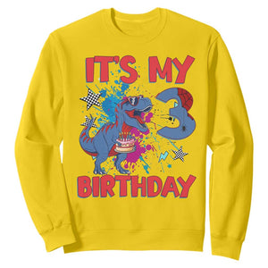 Dino Spider Its My 3rd Birthday Sweatshirt Dinosaur Gift For Boys