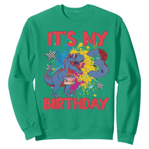 Dino Spider Its My 3rd Birthday Sweatshirt Dinosaur Gift For Boys
