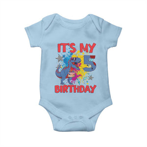 Dino Spider Its My 5th Birthday Baby Onesie Dinosaur Gift For Boys