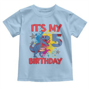 Dino Spider Its My 5th Birthday Toddler T Shirt Dinosaur Gift For Boys