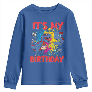 Dino Spider Its My 5th Birthday Youth Sweatshirt Dinosaur Gift For Boys