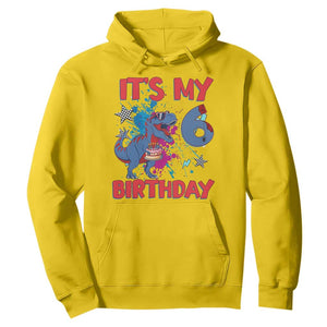 Dino Spider Its My 6th Birthday Hoodie Dinosaur Gift For Boys