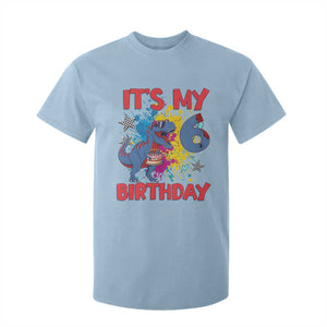 Dino Spider Its My 6th Birthday T Shirt For Kid Dinosaur Gift For Boys