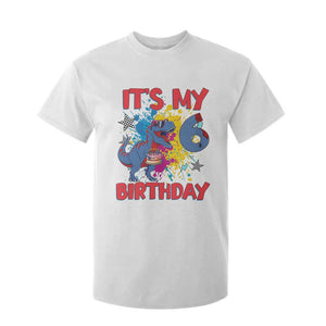 Dino Spider Its My 6th Birthday T Shirt For Kid Dinosaur Gift For Boys