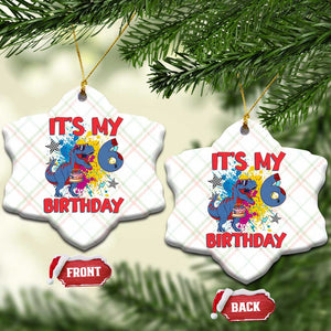 Dino Spider Its My 6th Birthday Ceramic Ornament Dinosaur Gift For Boys