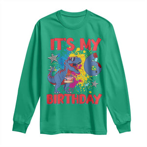 Dino Spider Its My 6th Birthday Long Sleeve Shirt Dinosaur Gift For Boys