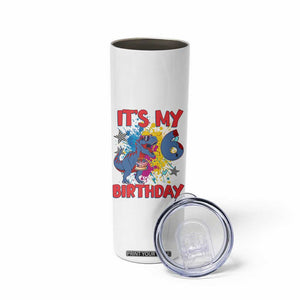 Dino Spider Its My 6th Birthday Skinny Tumbler Dinosaur Gift For Boys TS12 Print Your Wear