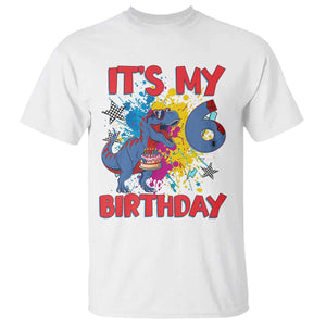 Dino Spider Its My 6th Birthday T Shirt Dinosaur Gift For Boys
