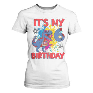 Dino Spider Its My 6th Birthday T Shirt For Women Dinosaur Gift For Boys