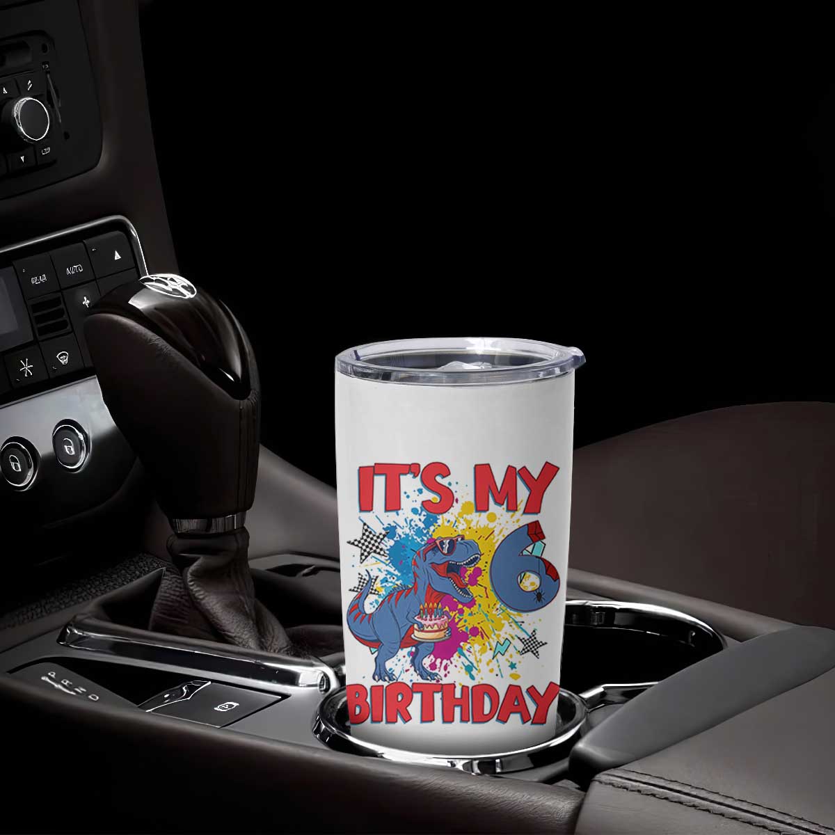 Dino Spider Its My 6th Birthday Tumbler Cup Dinosaur Gift For Boys TS12 Print Your Wear