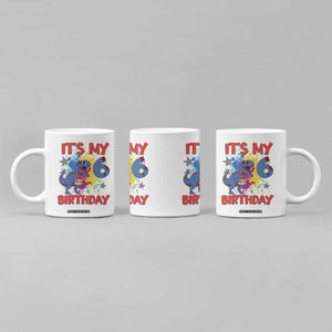 Dino Spider Its My 6th Birthday Coffee Mug Dinosaur Gift For Boys TS12 Print Your Wear