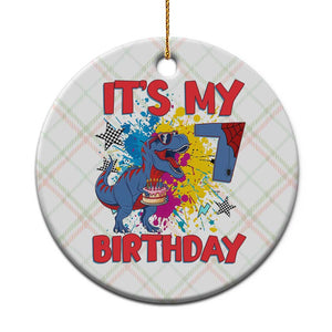 Dino Spider Its My 7th Birthday Ceramic Ornament Dinosaur Gift For Boys