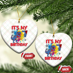 Dino Spider Its My 7th Birthday Ceramic Ornament Dinosaur Gift For Boys